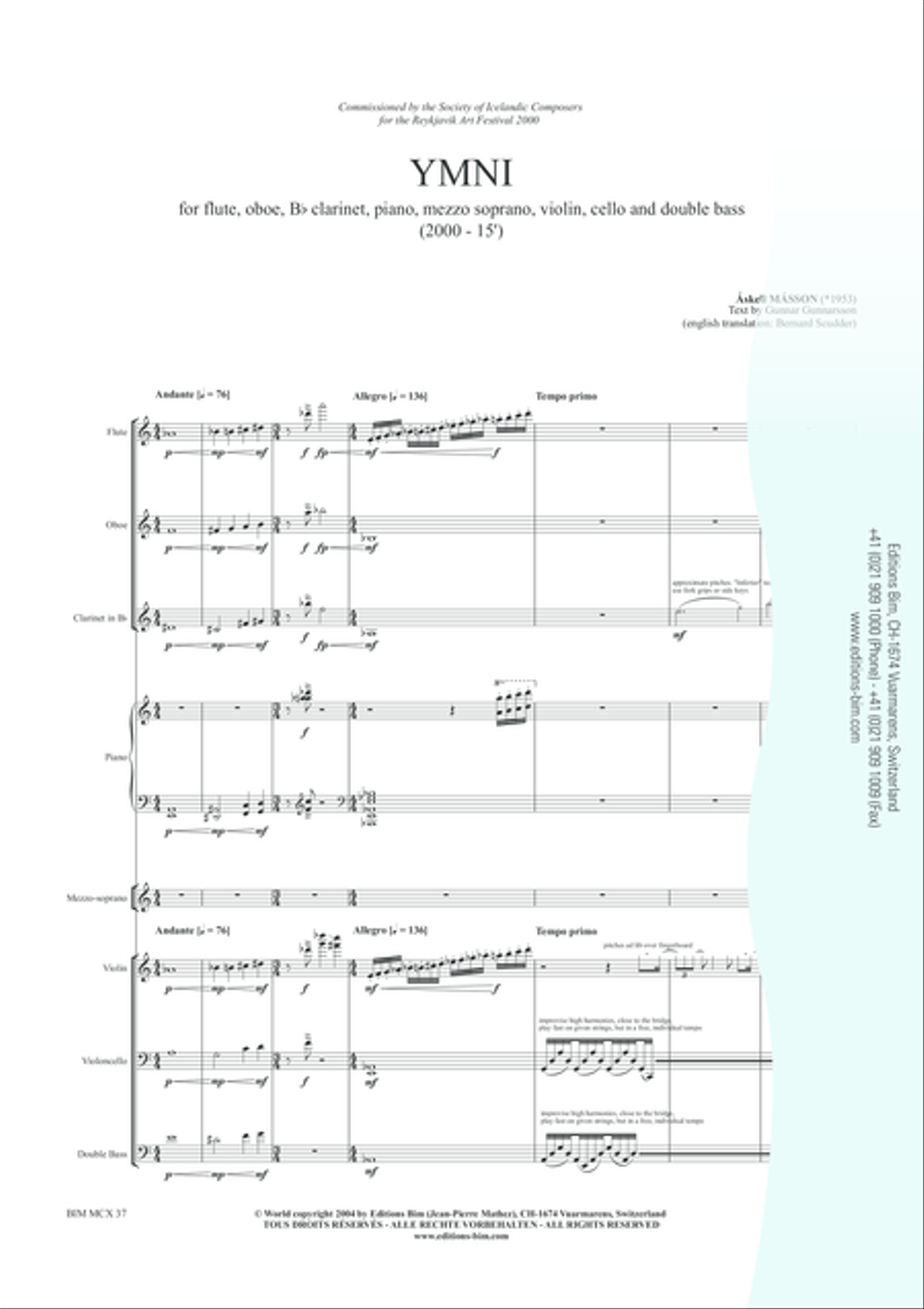 Ymni Clarinet scores gallery preview page 2