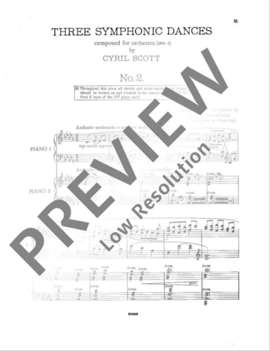 Three Symphonic Dances Piano scores gallery preview page 18