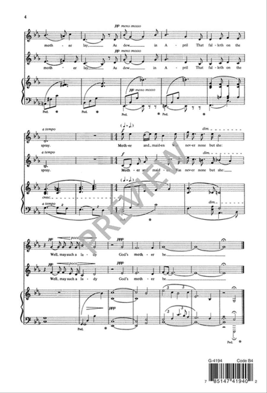I Sing of a Maiden SA scores gallery preview page 5