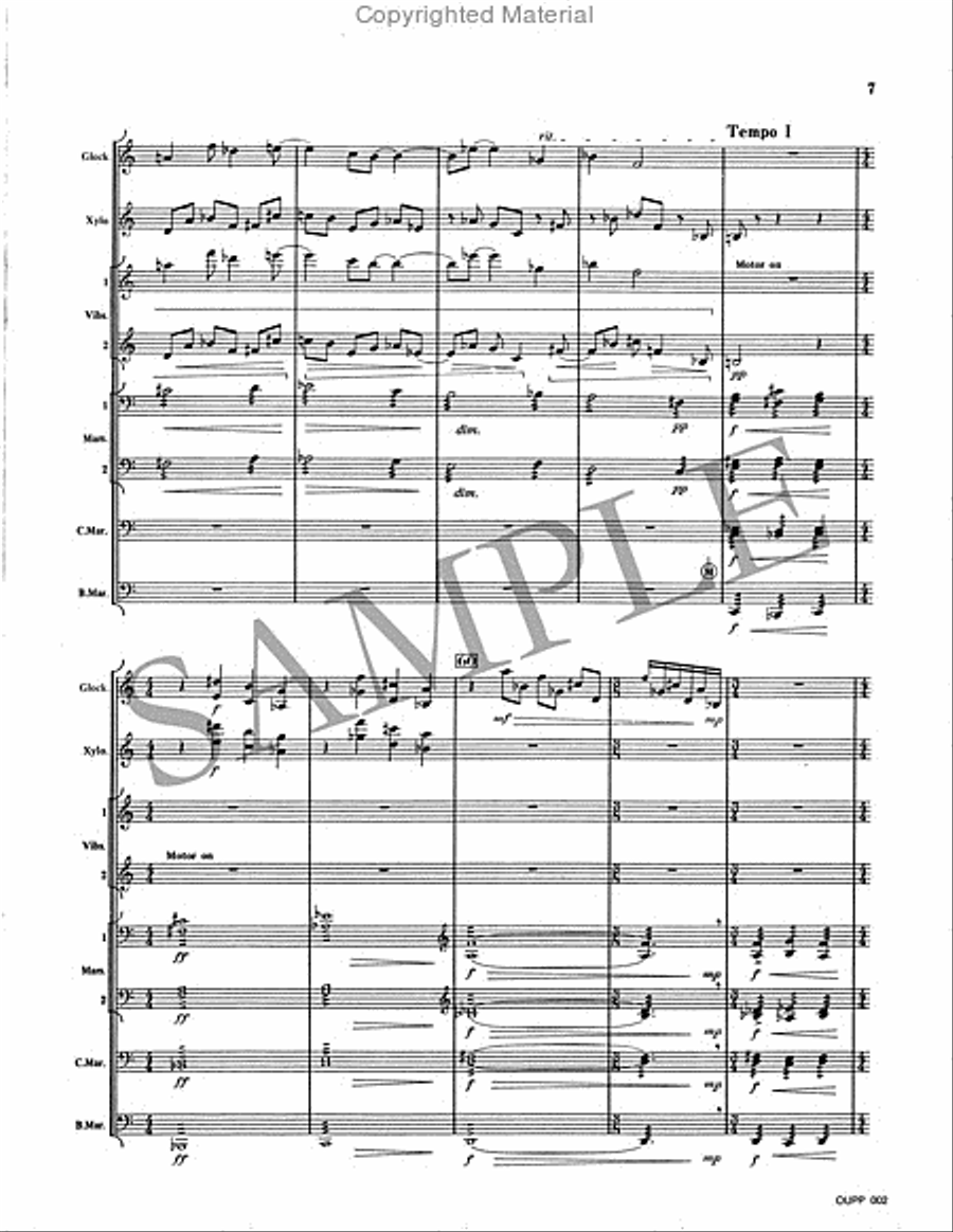 Two Movements for Mallets II Percussion Ensemble scores gallery preview page 7