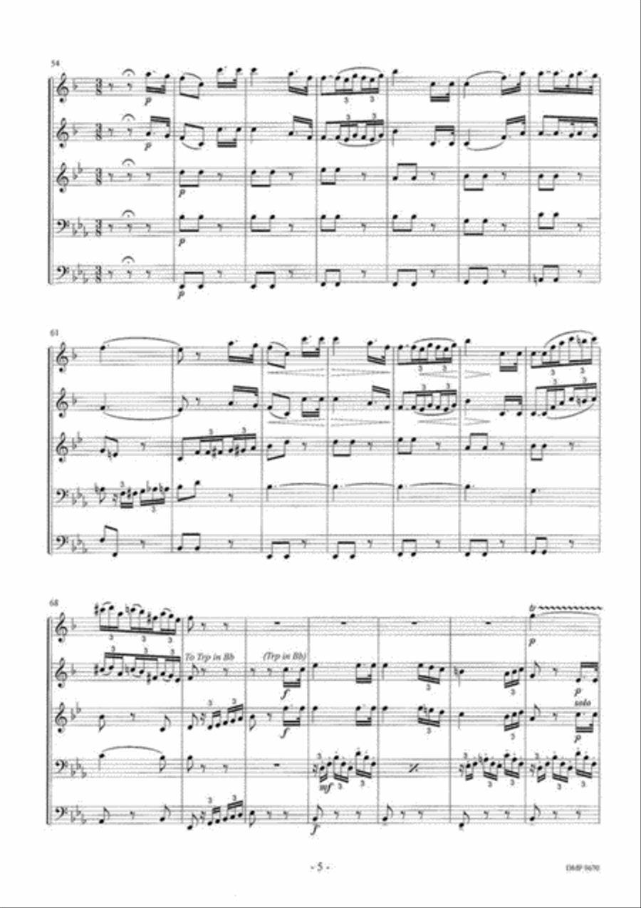 Ouverture Tot Nabucco Brass Quintet scores gallery preview page 5