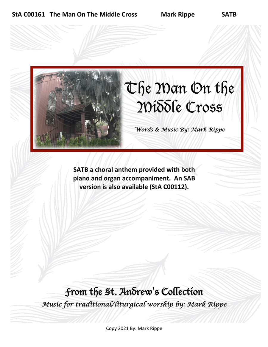 The Man On The Middle Cross - SATB (StA C00161) 4-Part scores gallery preview page 1