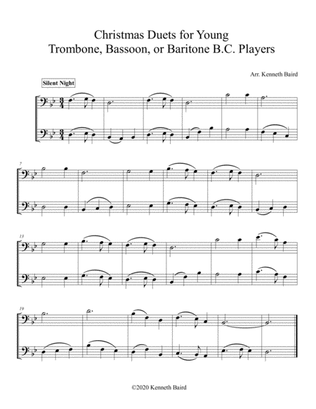 Christmas Duets for Young Bass Clef Wind Players