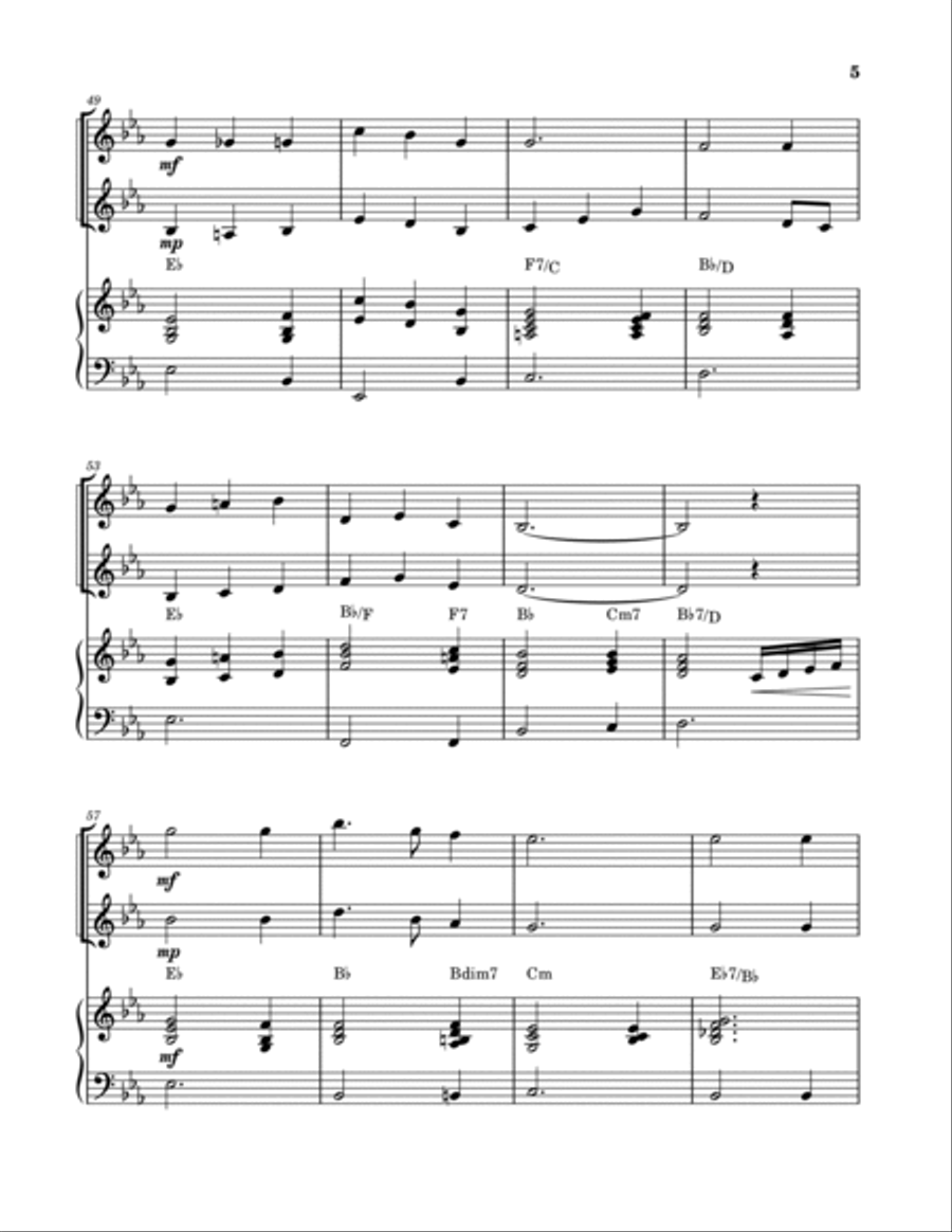 Turn Your Eyes Upon Jesus (Flute and Alto Sax Duet with Piano) Woodwind Duet scores gallery preview page 5