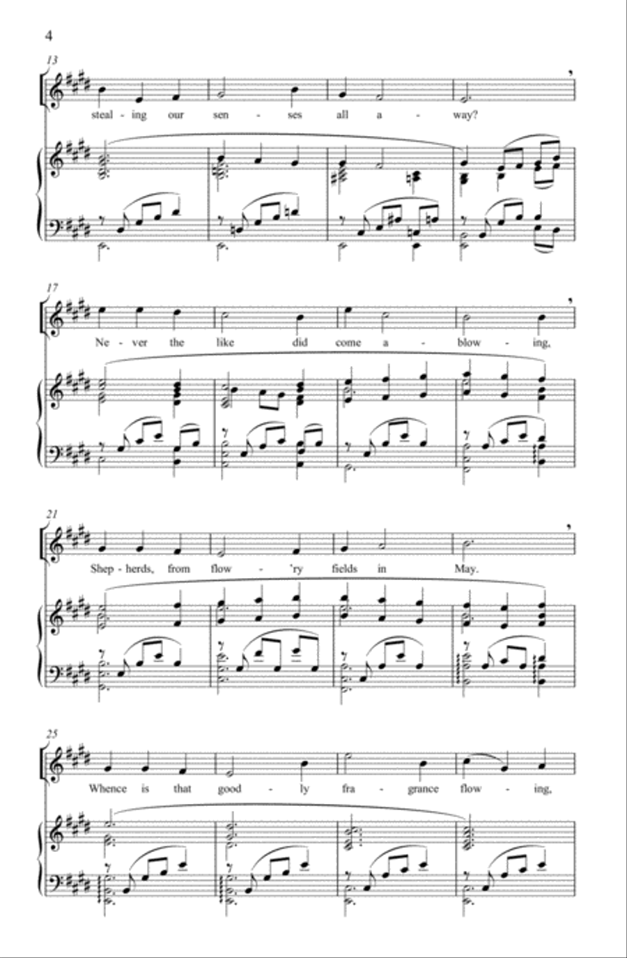 Whence is that goodly fragrance flowing? 4-Part scores gallery preview page 3