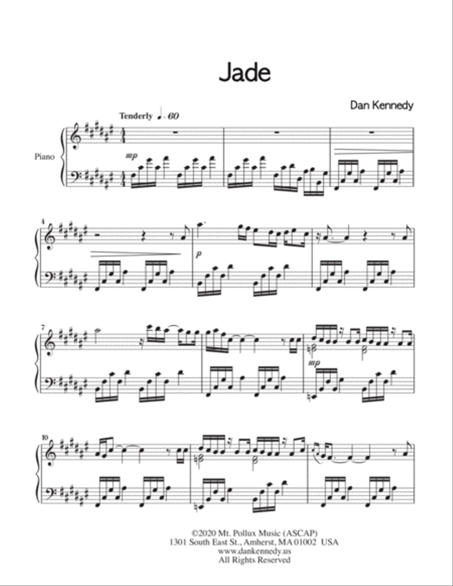 Jade Piano Solo scores gallery preview page 2