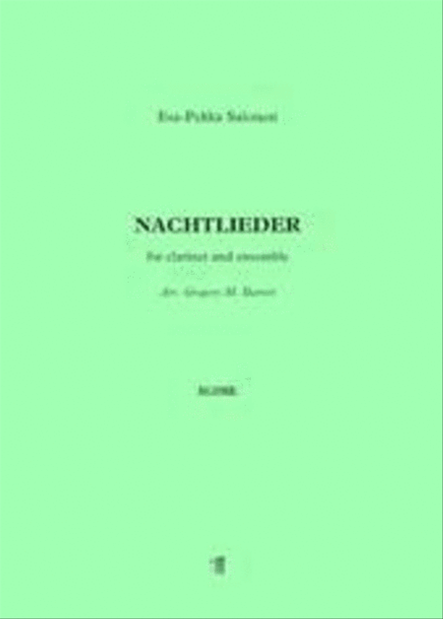 Nachtlieder (for ensemble) Clarinet scores gallery preview page 1