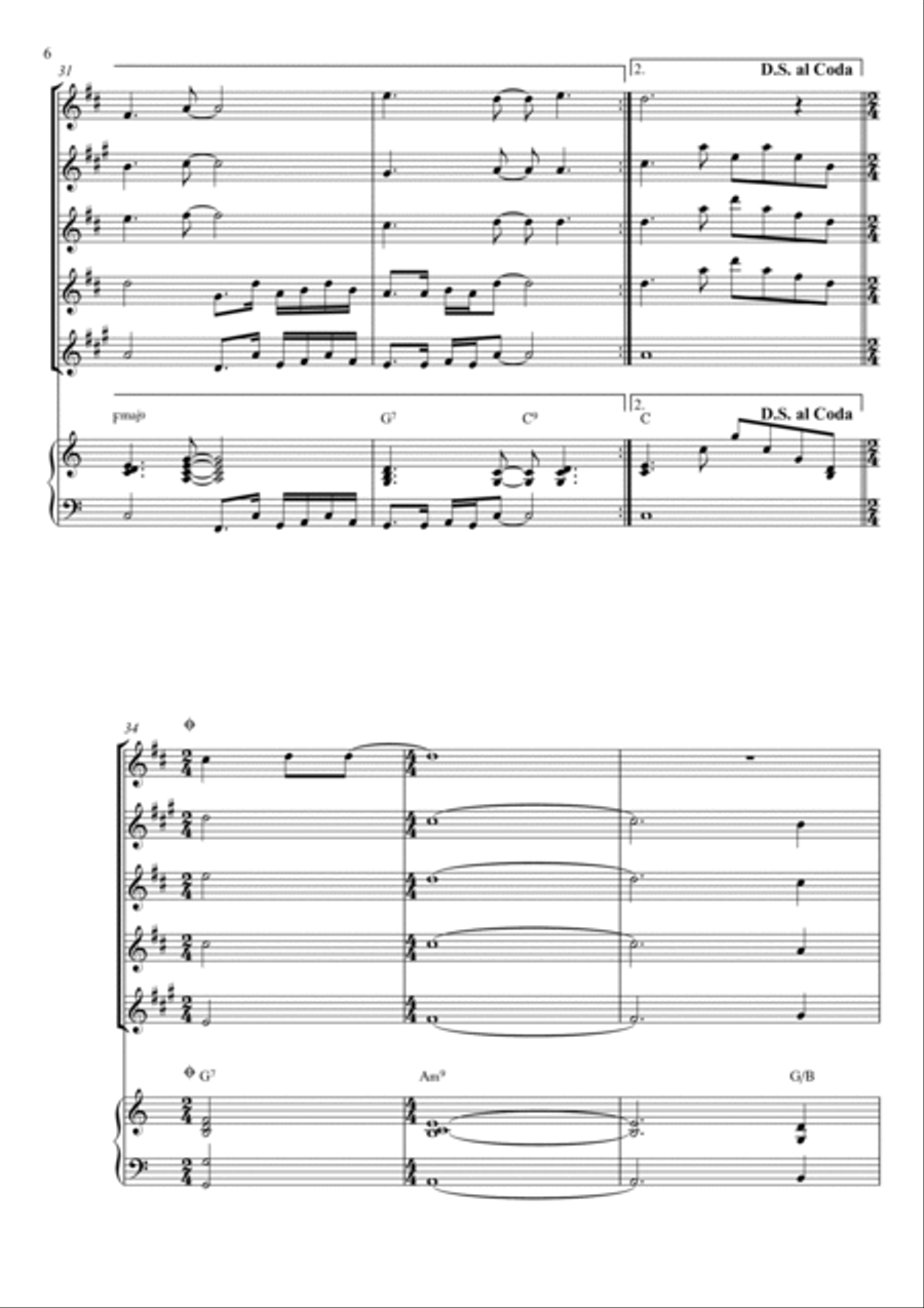 I Will Remember You I Will Remember You Saxophone Quintet scores gallery preview page 6