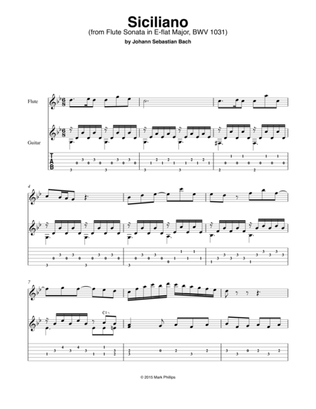 Siciliano, from from Flute Sonata in E-flat Major, BWV 1031
