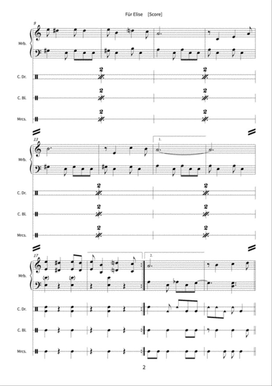 Für Elise Orchestra scores gallery preview page 4
