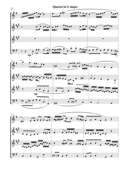 Quartet in G major for Wind instruments image number null