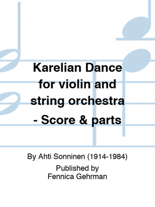 Karelian Dance for violin and string orchestra - Score & parts