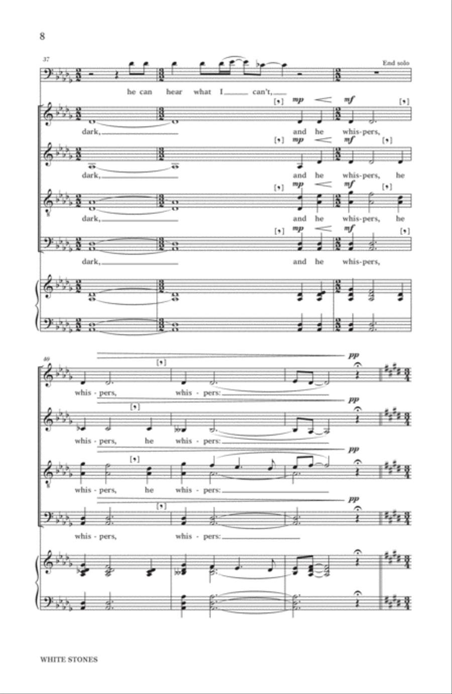 White Stones 4-Part scores gallery preview page 6