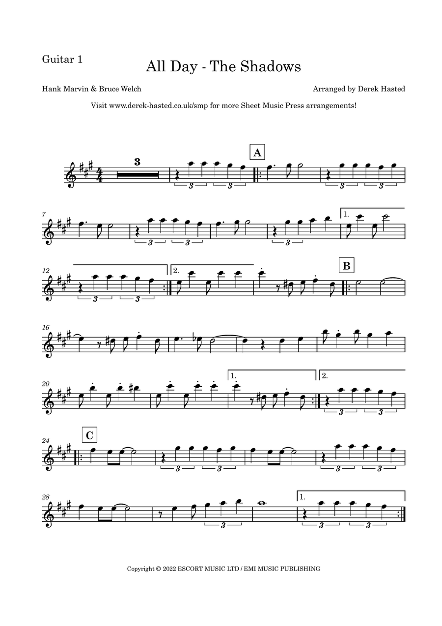 All Day Guitar Ensemble scores gallery preview page 4