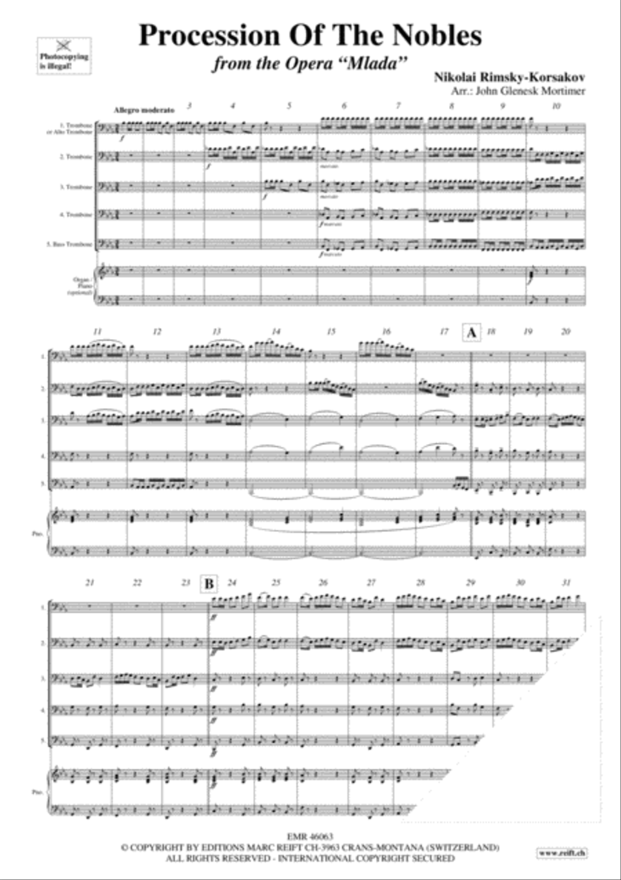 Procession Of The Nobles Trombone scores gallery preview page 3