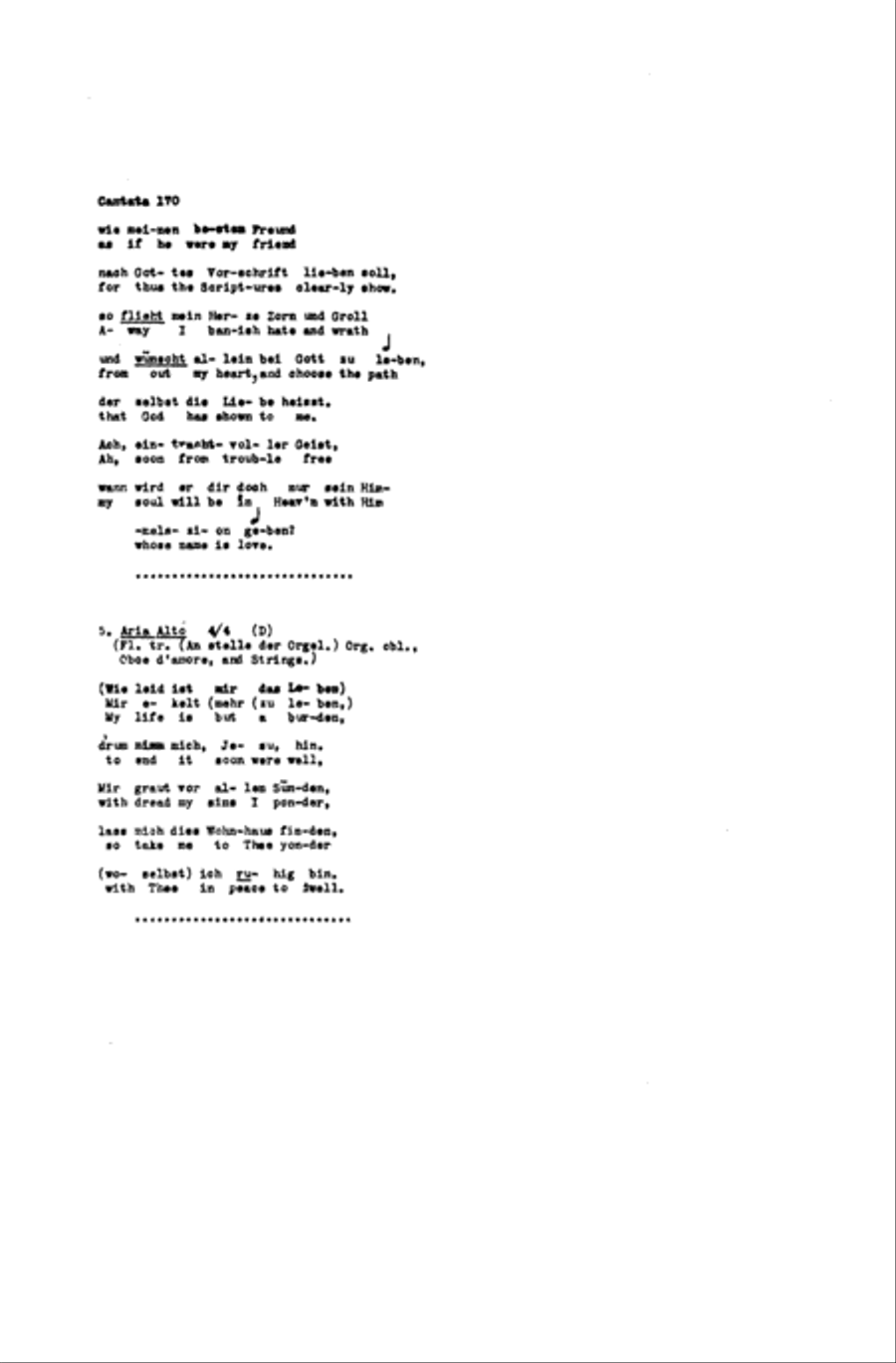 Cantata No. 170 -- Vergnugte Ruh', beliebte Seelenlust Contralto Voice scores gallery preview page 5