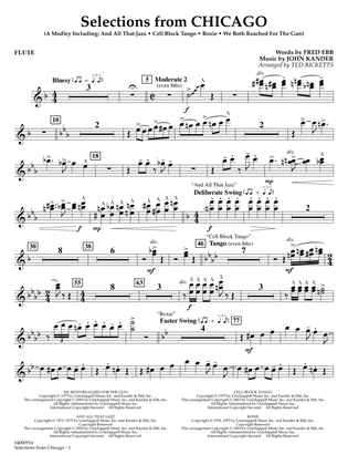 Selections from Chicago (arr. Ted Ricketts) - Flute