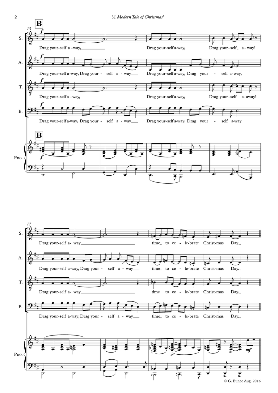 A Modern Tale of Christmas 4-Part scores gallery preview page 2
