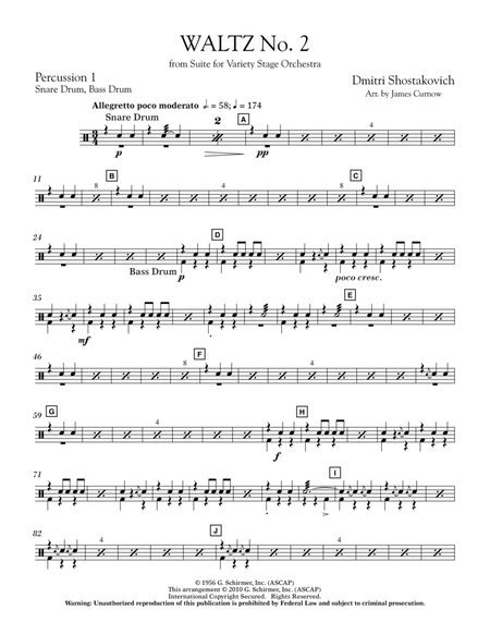 Waltz No. 2 (from Suite For Variety Stage Orchestra) - Percussion 1