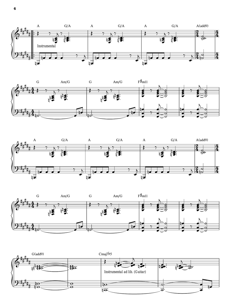 Aja Aja Piano, Vocal scores gallery preview page 6