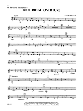 Blue Ridge Overture: E-flat Baritone Saxophone