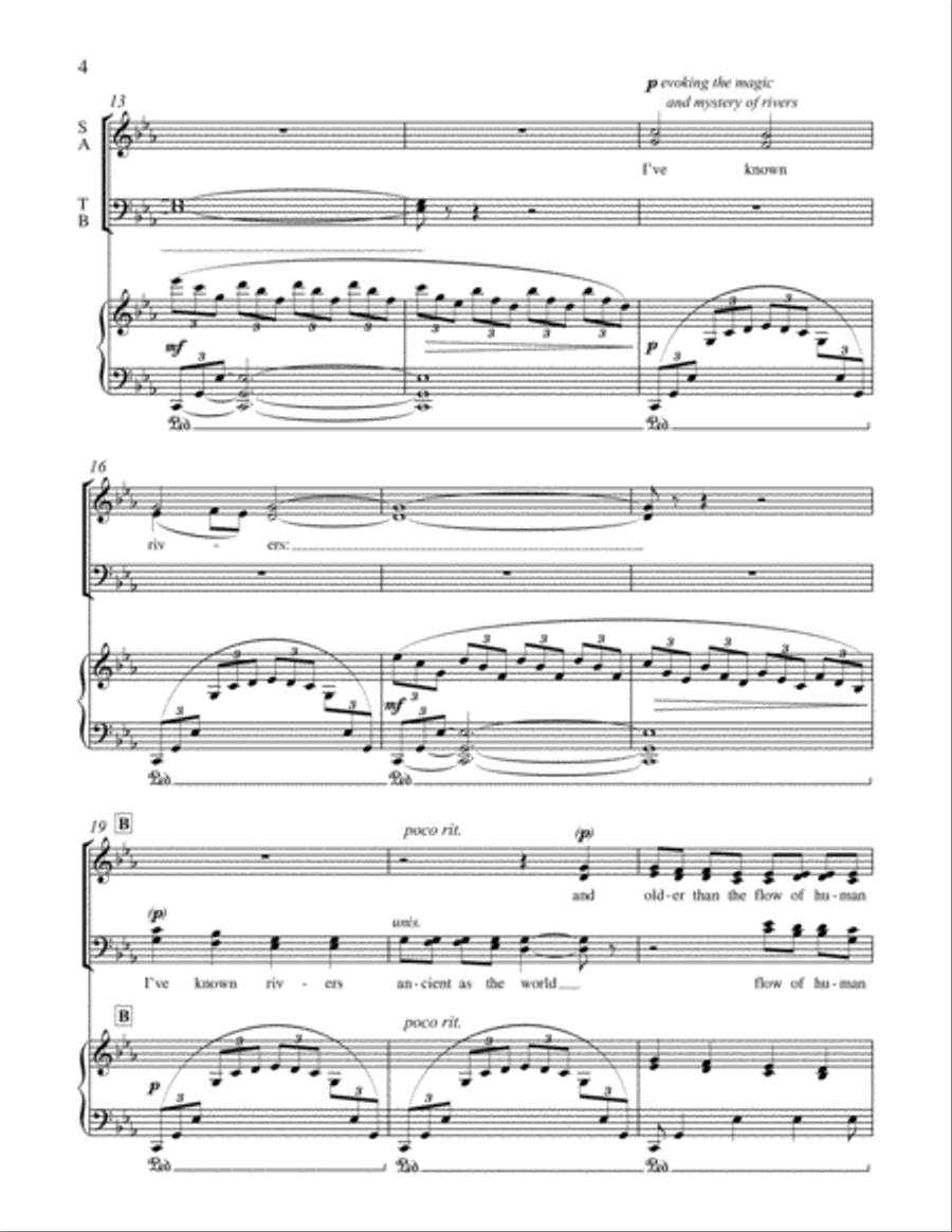 My Soul Has Grown Deep from I've Known Rivers (Piano/Choral Score)