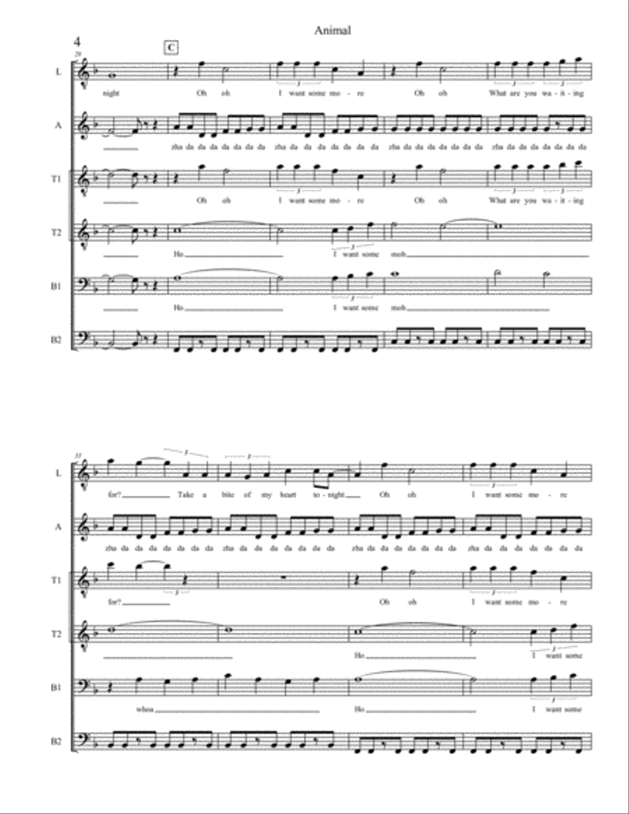 Animal 4-Part scores gallery preview page 4