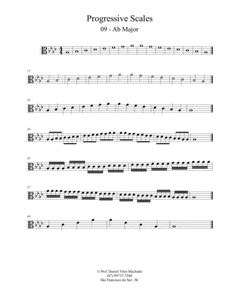 Progressive Scales - Viola - Ab Major