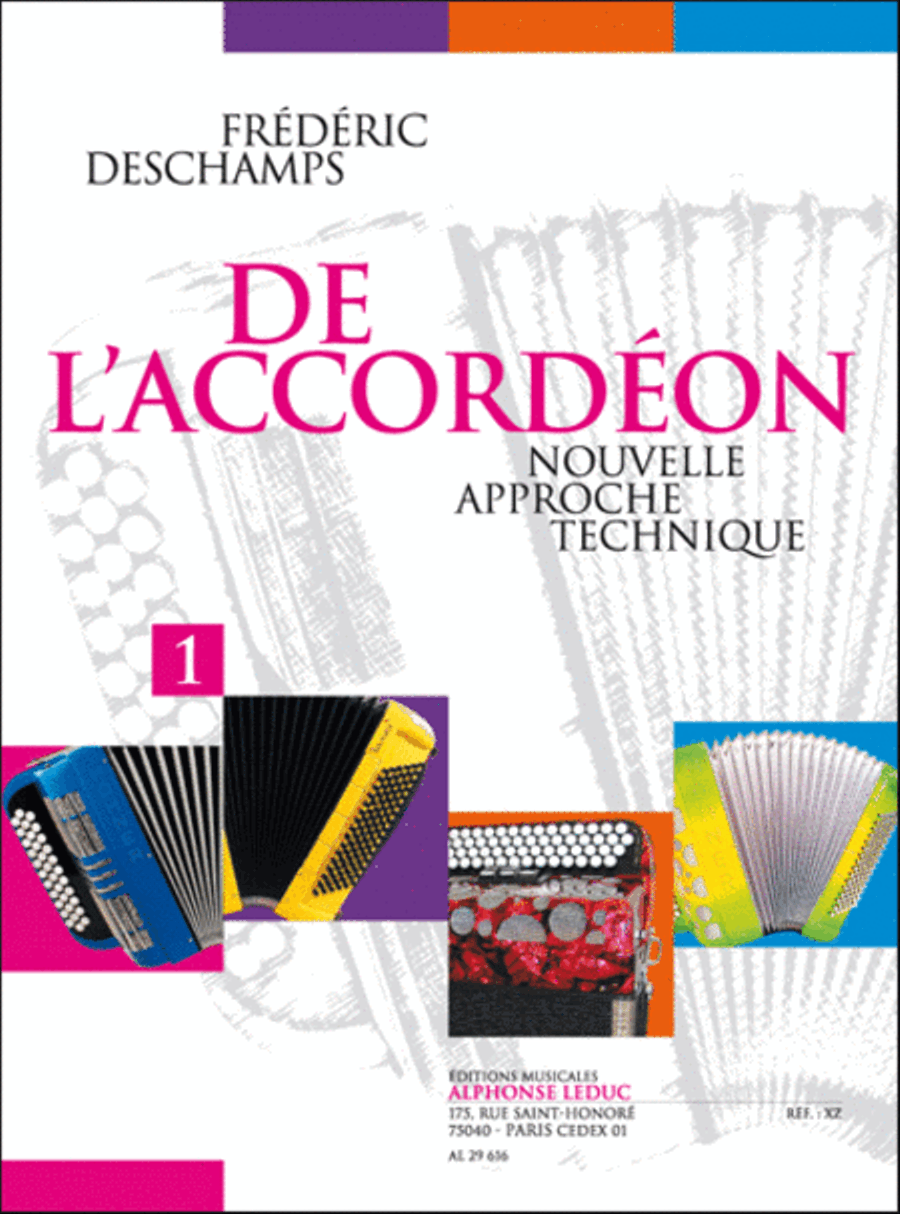 De L'accordeon, Methode Vol. 1 Nouvelle Approche Technique Accordion scores gallery preview page 1