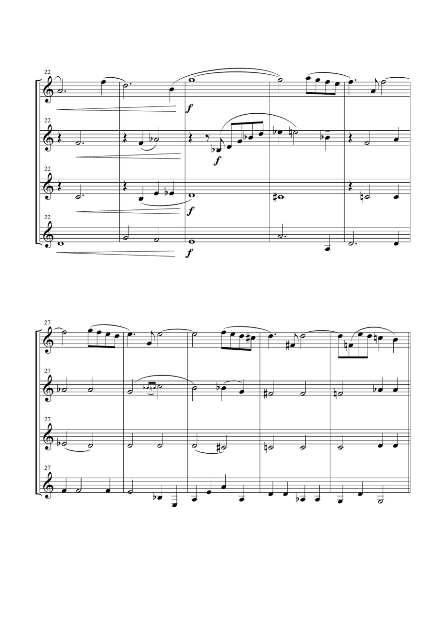 The Shadow Of Your Smile Woodwind Quartet scores gallery preview page 5