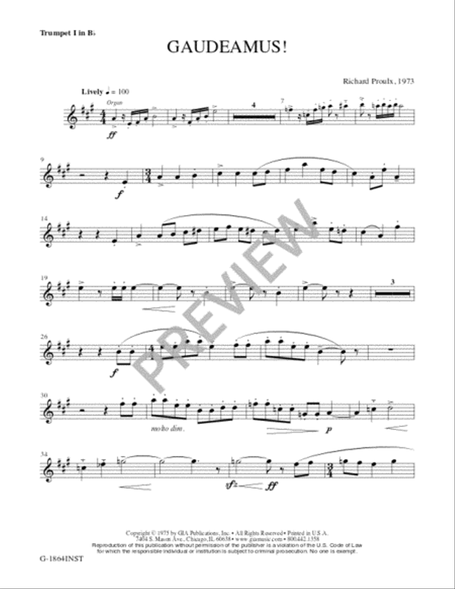Gaudeamus! Trombone scores gallery preview page 19