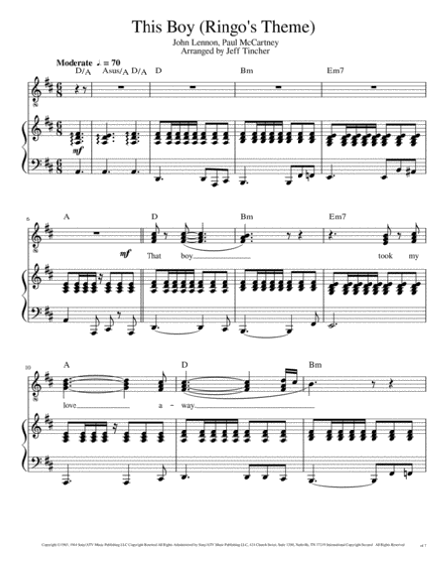 This Boy (ringo's Theme) Voice scores gallery preview page 2