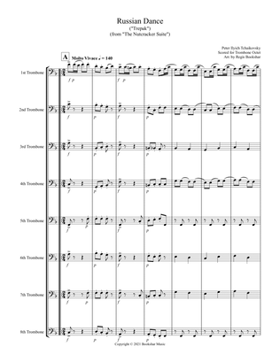 Book cover for Russian Dance ("Trepak") (from "The Nutcracker Suite") (F) (Trombone Octet)