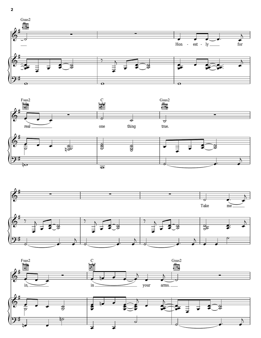 Far Away Far Away Piano, Vocal, Guitar scores gallery preview page 2