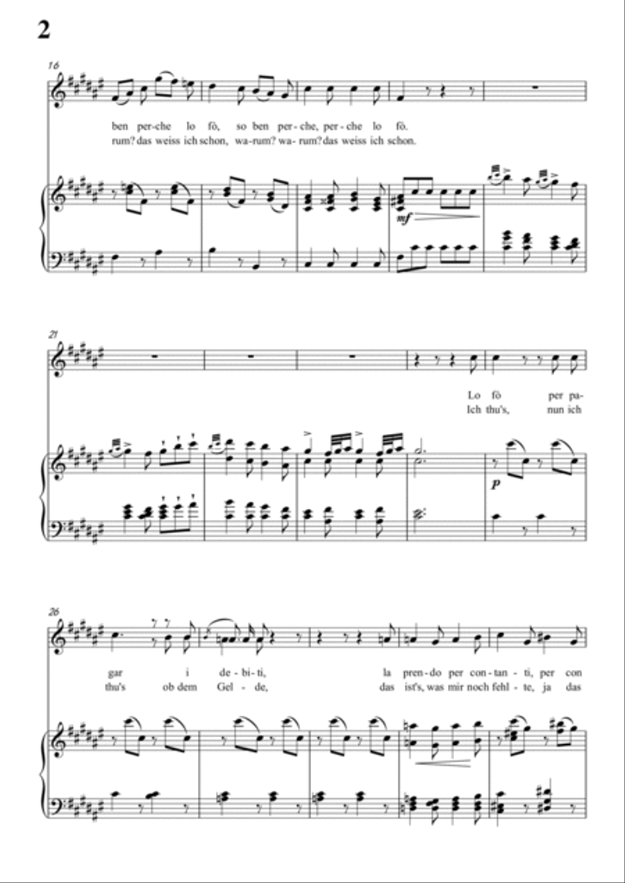 Schubert-Il modo di prender moglie,Op.83 No.3 in #F for Vocal and Piano Voice scores gallery preview page 3