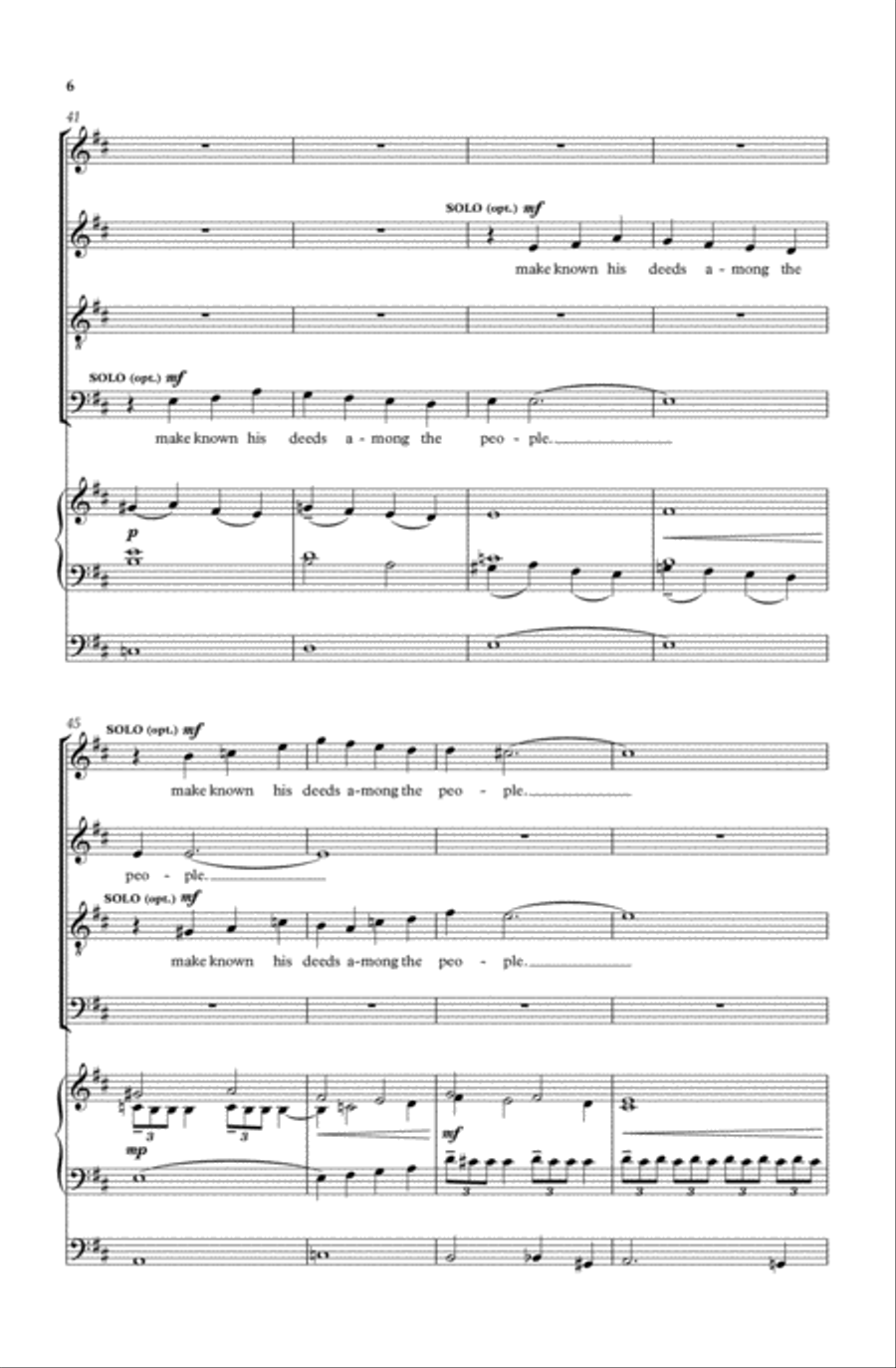 Psalm 105 Psalm 105 4-Part scores gallery preview page 6