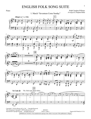 English Folk Song Suite - Piano