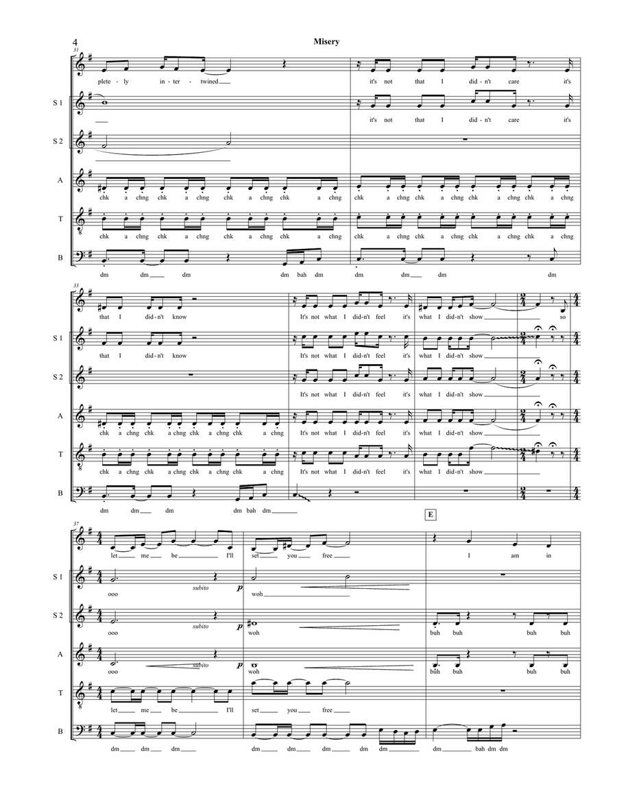 Misery 4-Part scores gallery preview page 4