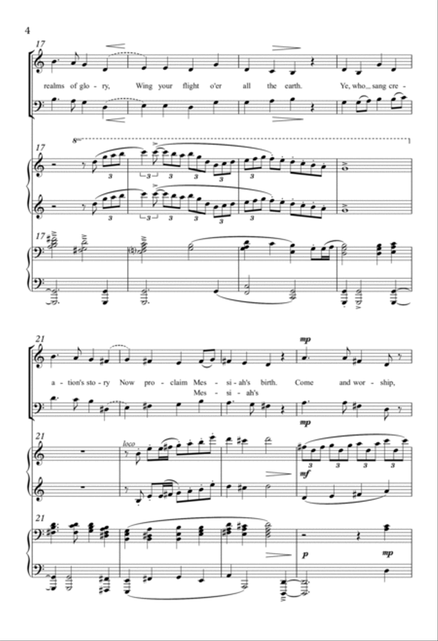 Angels from the Realms of Glory 4-Part scores gallery preview page 3
