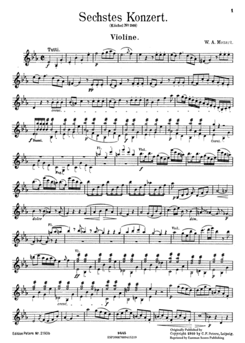 Concerto No. 6 in Eb Major, K. 268