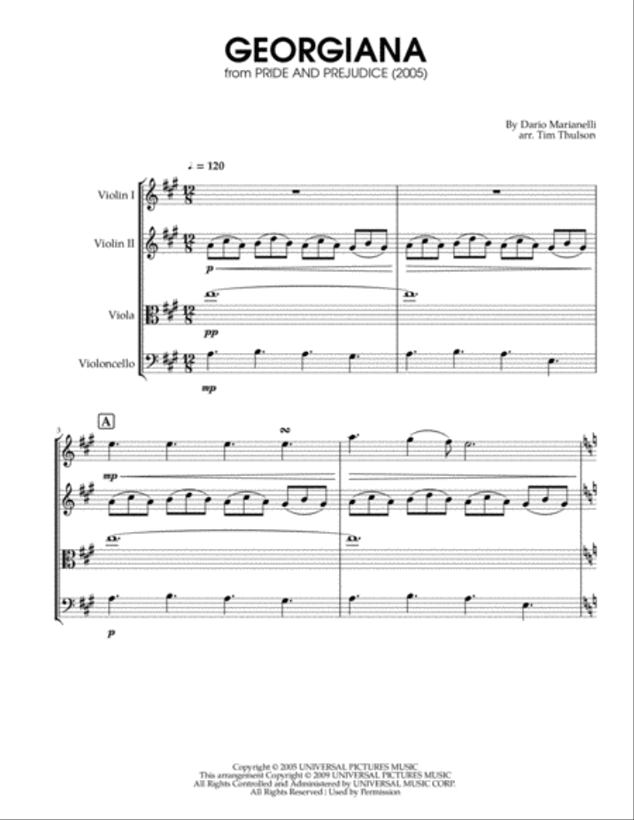Georgiana Georgiana String Quartet scores gallery preview page 1