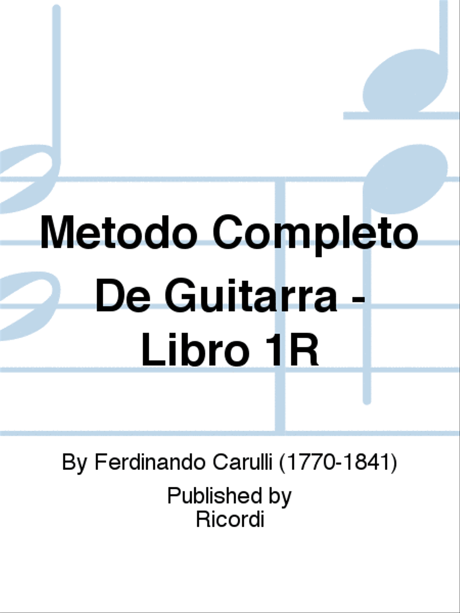 Metodo Completo De Guitarra - Libro 1R Classical Guitar scores gallery preview page 1