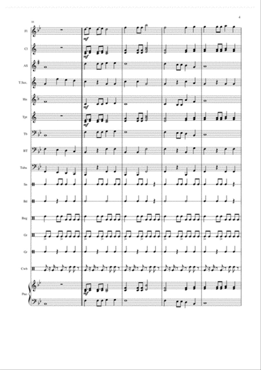 La Bendicion Seis La Bendicion Seis Concert Band scores gallery preview page 4