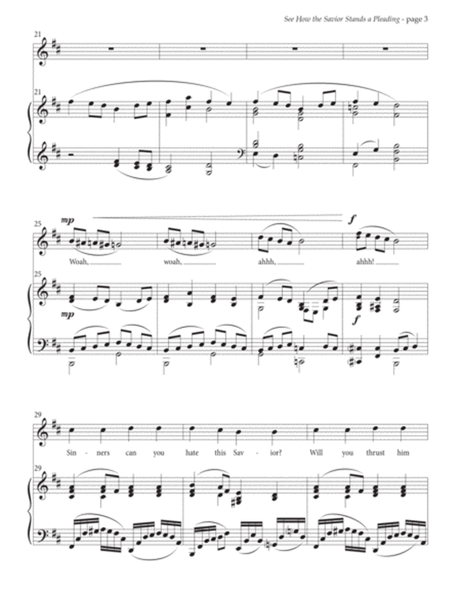 See How the Savior Stands a Pleading—Medium-Range Vocal Solo and Piano image number null