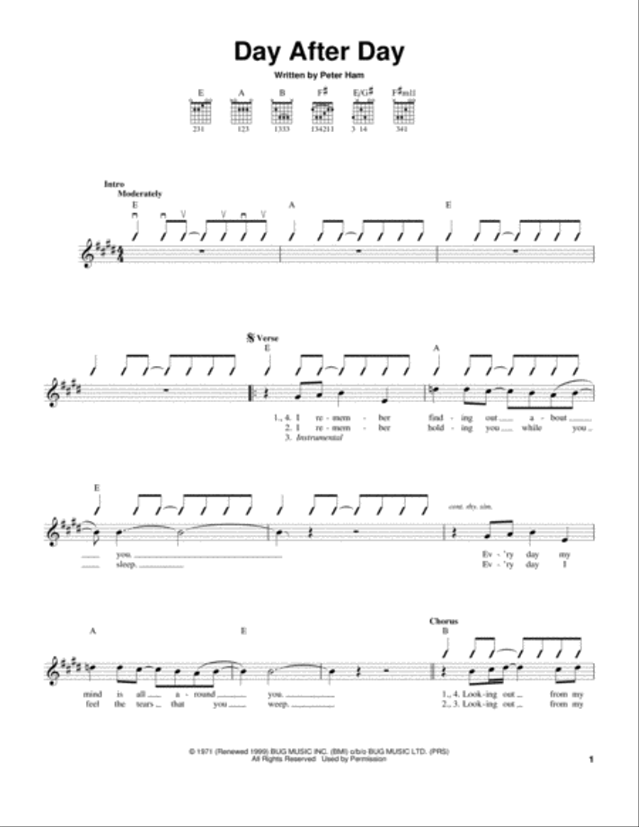 Day After Day Day After Day Acoustic Guitar scores gallery preview page 1