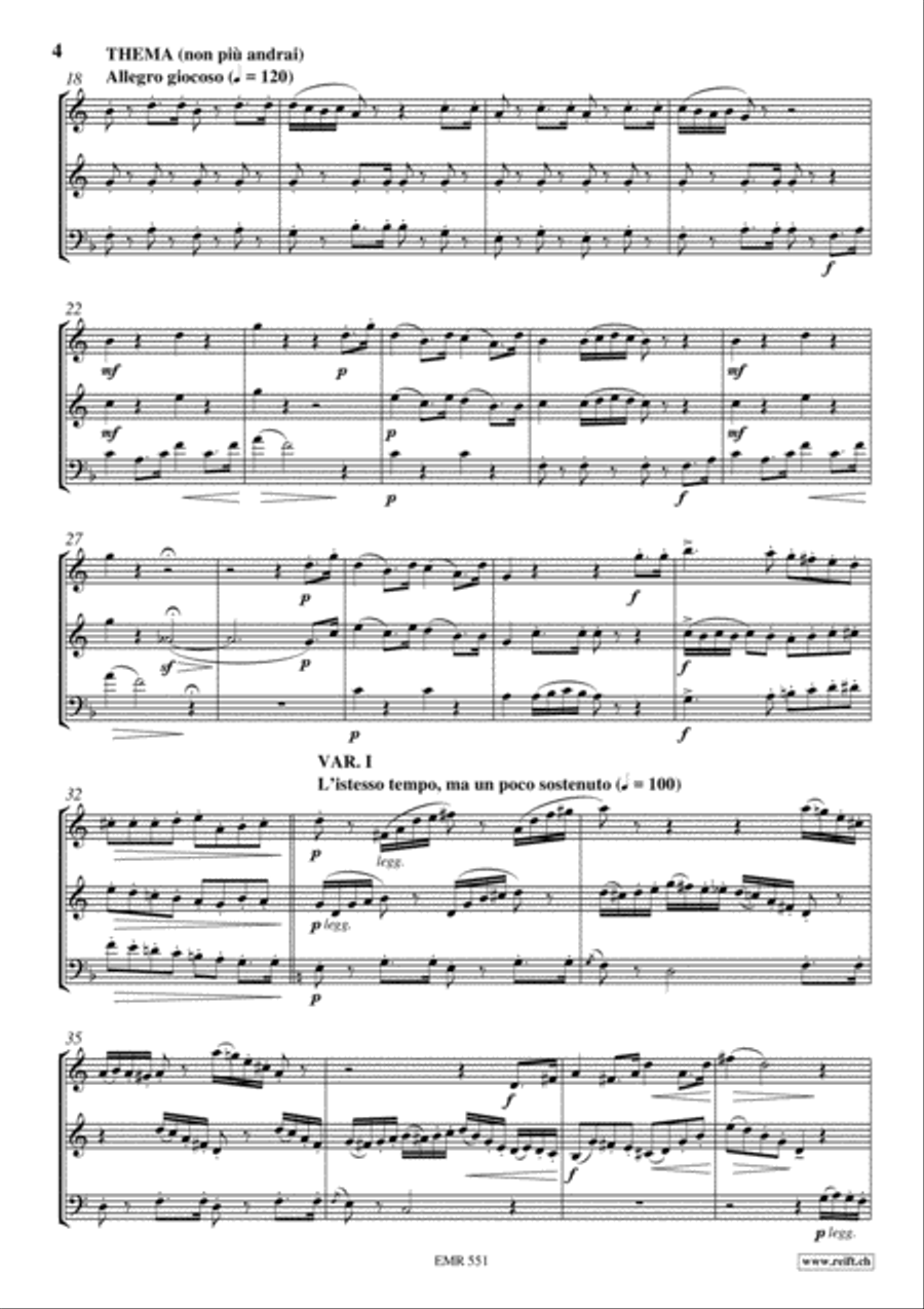 Figaro-Metamorphosen Figaro-Metamorphosen Brass Trio scores gallery preview page 4