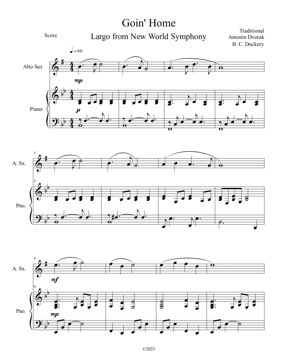 Going home saxophone sheet music on sale