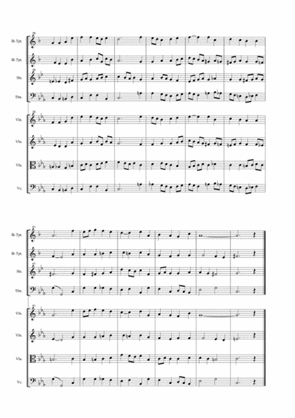 O HAUPT VOLL BLUT UND WUNDEN - Matthew Passion - BWV 244 - Arr. for Brass and String Quartets image number null