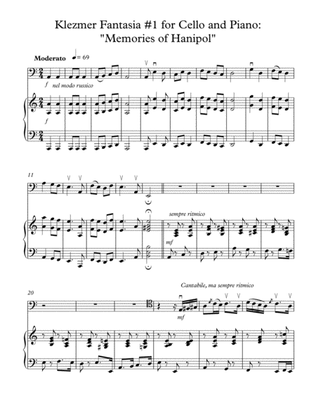 Klezmer Fantasia #1 for Cello and Piano: "Memories of Hanipol"