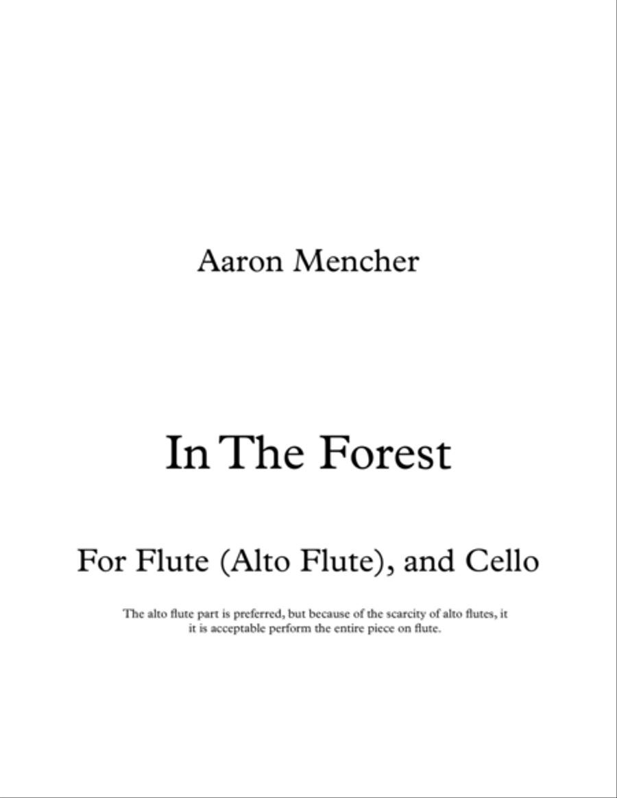 In The Forest Flute scores gallery preview page 1